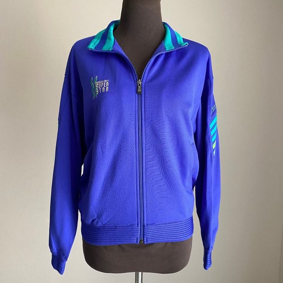 Super Star Exercise Unit sz M Long sleeve zip 80s VINTAGE athletic jacket - Picture 4 of 11
